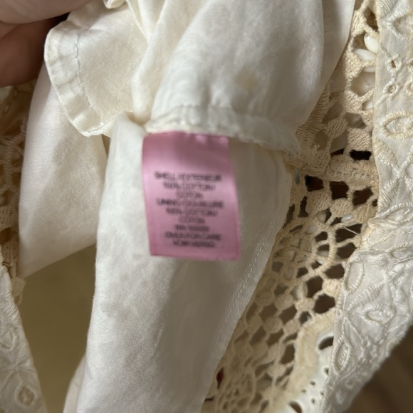 Vintage Calypso St. Barth Off-White Beaded Mini Dress w/ Pockets XS - Picture 8 of 11